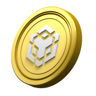Binance BNB Coin im Community-Vertrauensbereich als Zierelement
